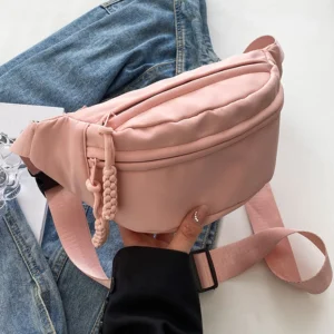 الموز الرافعة حقيبة للنساء ، Crossbody الخصر حزمة ، قماش تشغيل حقيبة ، فاني حزم عادية ، الرياضة حزام ، نصف القمر - Image 1