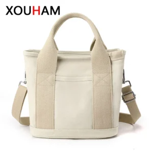 XOUHAM Women Small Bag With Fashion Lady Single Shoulder Portable Thickened Ladies Canvas Mobile Phone Bucket Tote Storage Bags - Image 1