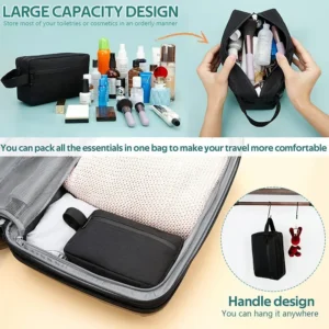 Fashion Storage Cosmetic Bags Travel Cosmetic Bag Waterproof Toiletry Wash Kit Storage Hand Bag Pouch For Women Men Male Handbag - Image 3