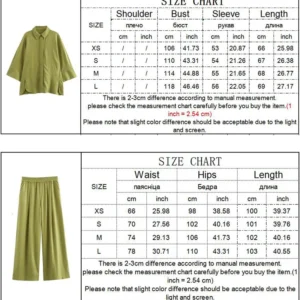 TFMLN 2 Pieces New Wide Leg Pants Sets For Women 2024 Fashion Loose Casual Shirts Top Women's Suit Two Piece Set Women Outfit - Image 6