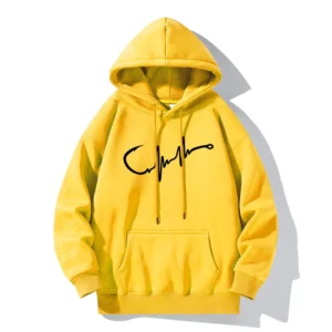 جديد خط نبضات القلب الصيد هوك نمط هوديي الأزياء مقنعين البلوز الترفيه الشارع اطلاق النار المتناثرة السترة - Image 1