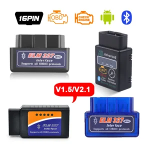 بلوتوث ELM327 السيارات V1.5 V2.1 Obd2 الماسح الضوئي رمز القارئ أداة تشخيص السيارة صغيرة بين الوجه تحقق المحرك V1.5 V2.1 للسيارة - Image 1