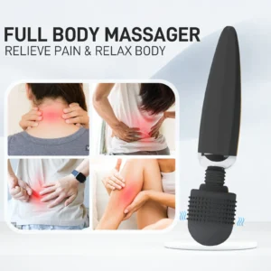 عصا تدليك كهربائية، 8 مستويات كثافة، 20 وضعًا اهتزازًا مناسبة للرقبة والقدم والرأس ومسدس تدليك صحي للظهر محمول - Image 1