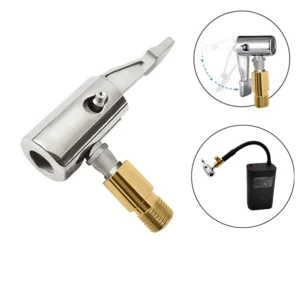 سيارة الإطارات الهواء تشاك ضاغط الاطارات نافخة الإطارات تشاك مع موصل بارب لإصلاح خرطوم مضخة نفخ المحمولة - Image 1