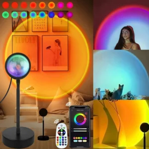 الذكية غروب الشمس مصباح تويا LED ضوء الليل USB RGB الحياة الذكية APP الإسقاط عن بعد لغرفة الديكور التصوير الفوتوغرافي مهرجان الولادة - Image 1
