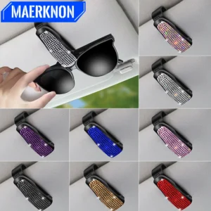 مشبك نظارات شمسية محمول من حجر الراين ، قوس نظارات قصر النظر العالمي ، حامل البطاقة ، مظلات السيارة ، واقي الشمس ، ملحقات الديكور - Image 1