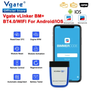 Vgate vLinker BM ELM327 لسيارات BMW الماسح الضوئي واي فاي بلوتوث 4.0 obd2 obd 2 أداة مسح تلقائي تشخيص السيارة Bimmercode ELM 327 V 1 5 - Image 1